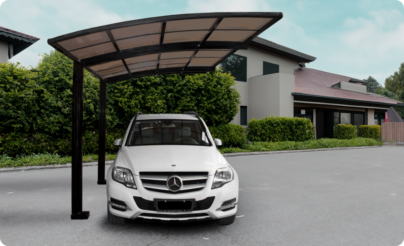 Carport Arilco, Aluminium, Bogendach, freistehend – Bild 15