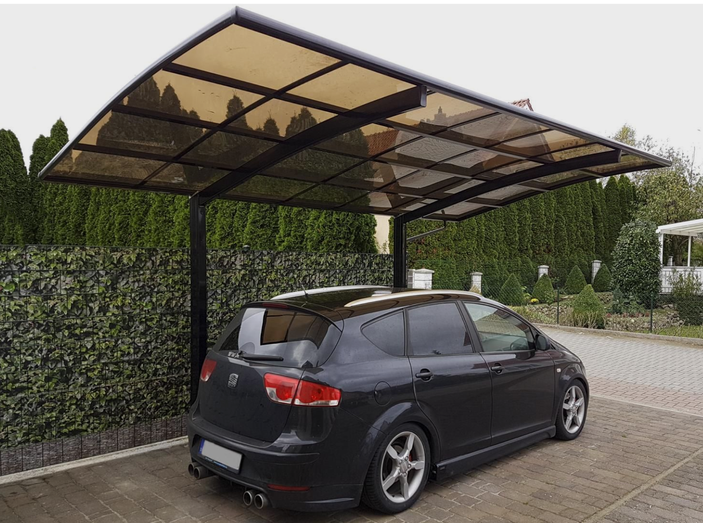 Carport Arilco, Aluminium, Bogendach, freistehend – Bild 7
