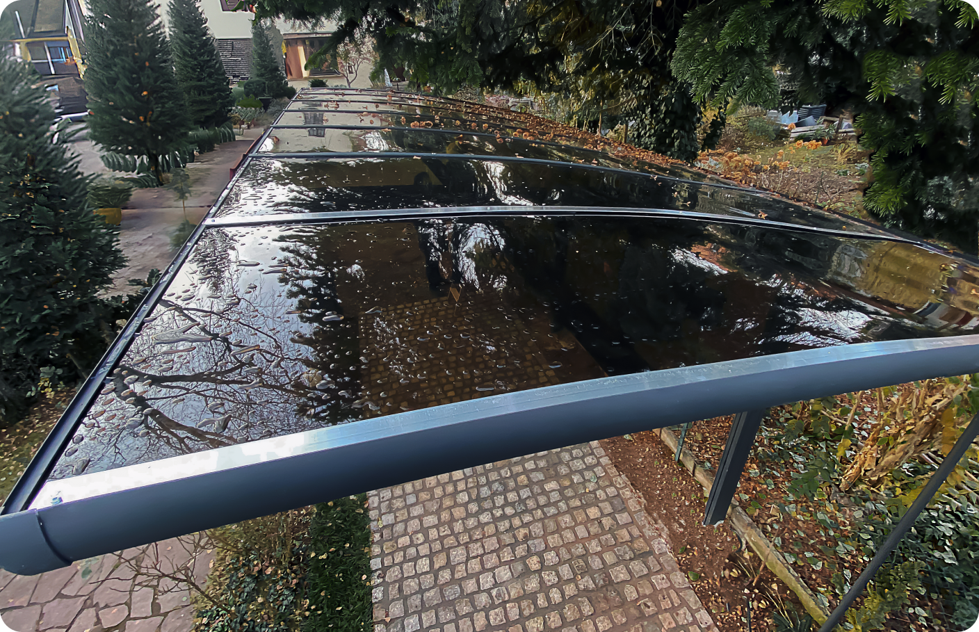 Carport Arilco, Aluminium, Bogendach, freistehend – Bild 6