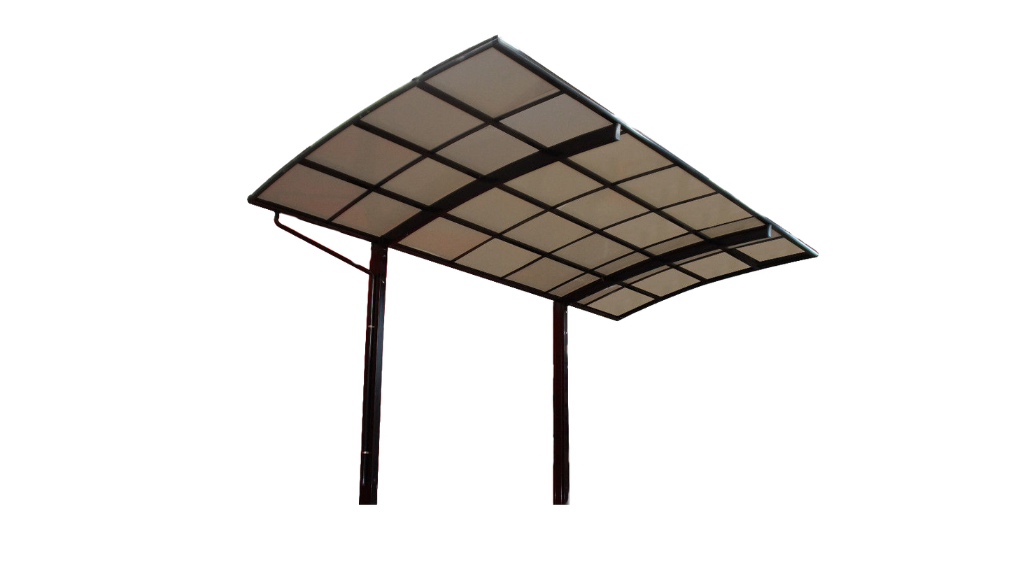 Carport Arilco, Aluminium, Bogendach, freistehend – Einzeln Carport