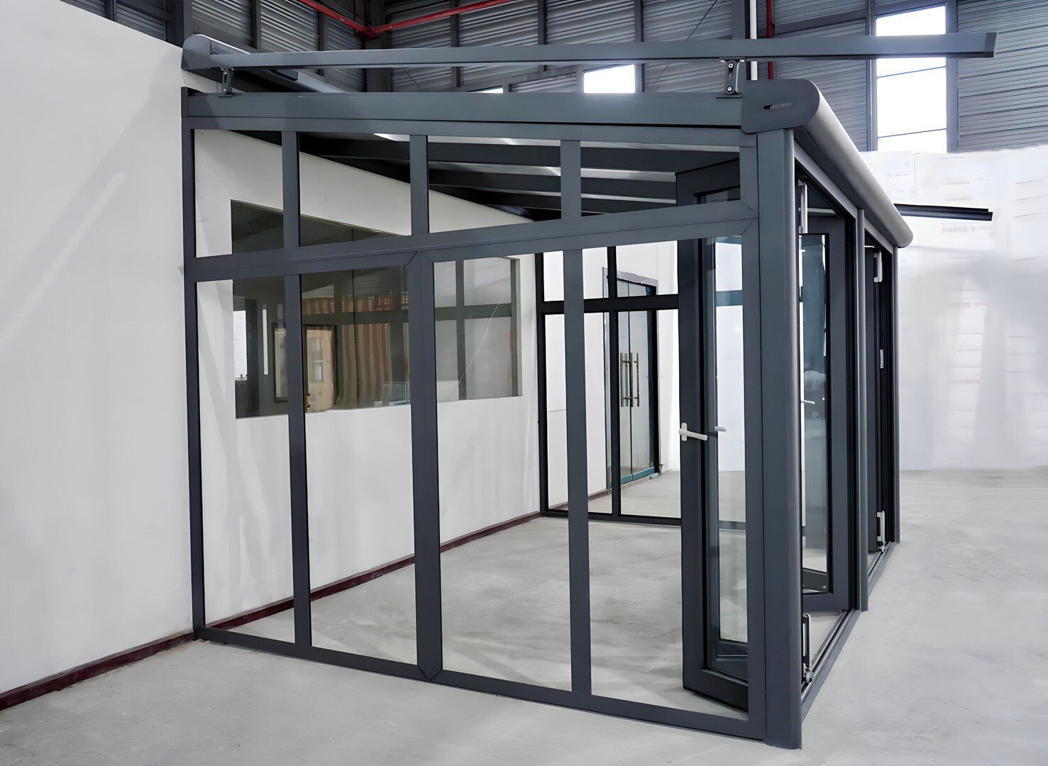 Terrassenüberdachung Arilco, Aluminium Anthrazit, Polycarbonat 16 mm – Bild 19