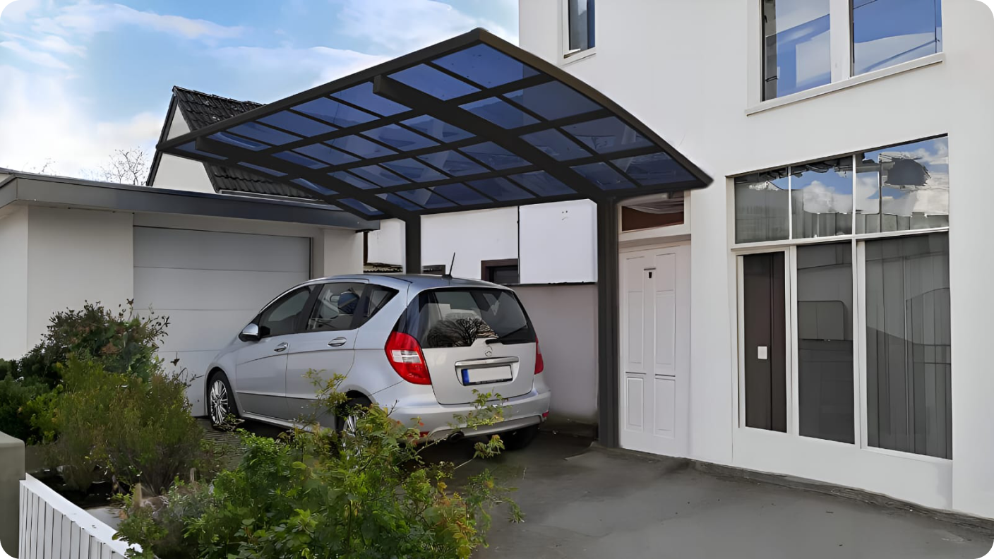 Carport Arilco, Aluminium, Bogendach, freistehend – Bild 14