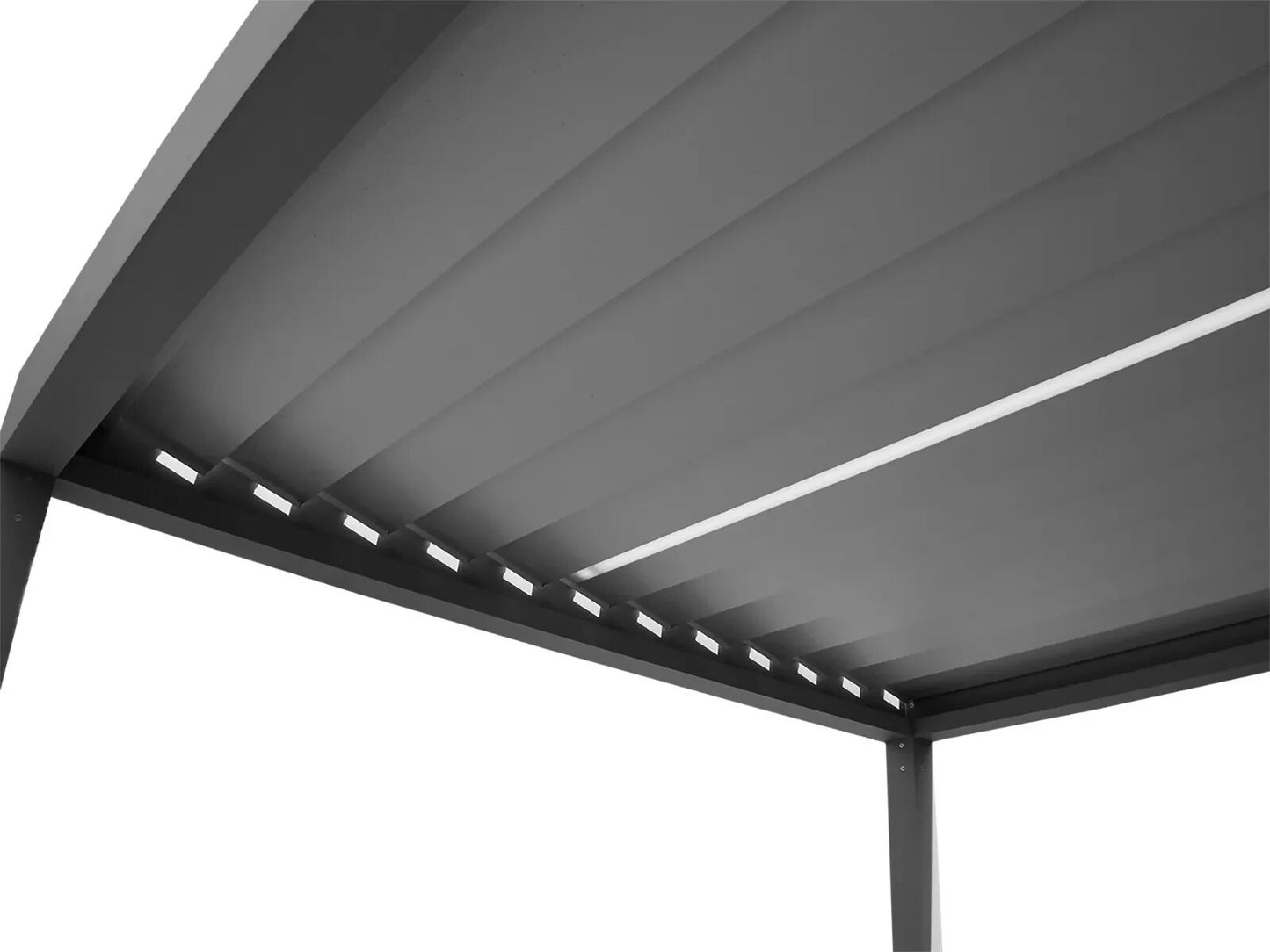 Lamellendach VITRO PERGOLA, 3×3 m, elektrisch, Funk, Aluminium – Bild 7