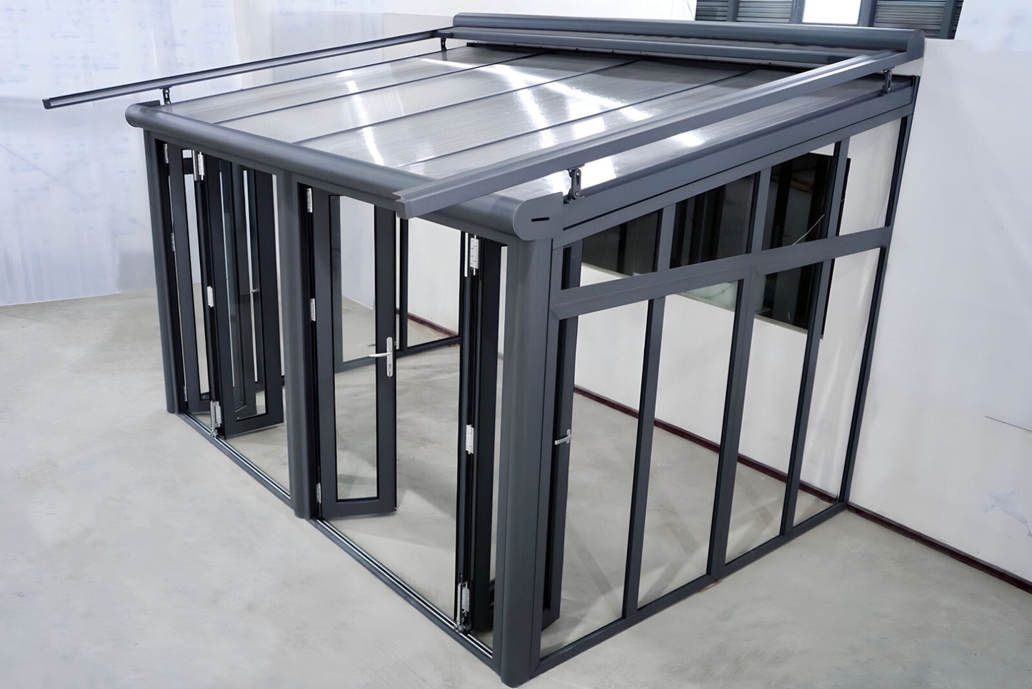 Terrassenüberdachung Arilco, Aluminium Anthrazit, Polycarbonat 16 mm – Bild 13