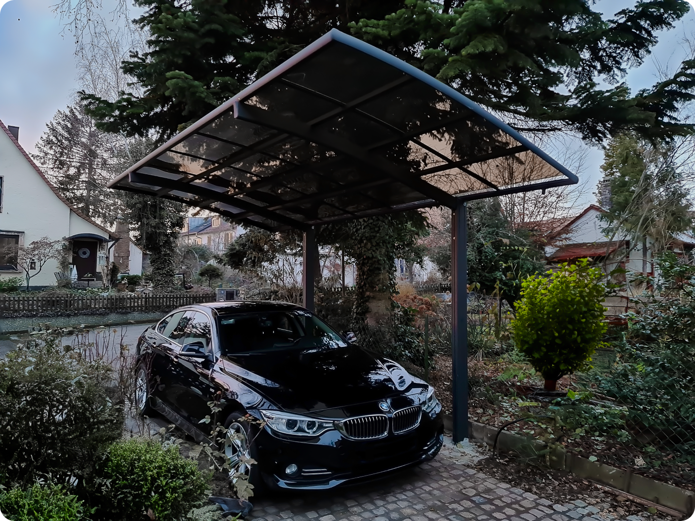 Carport Arilco, Aluminium, Bogendach, freistehend – Bild 4