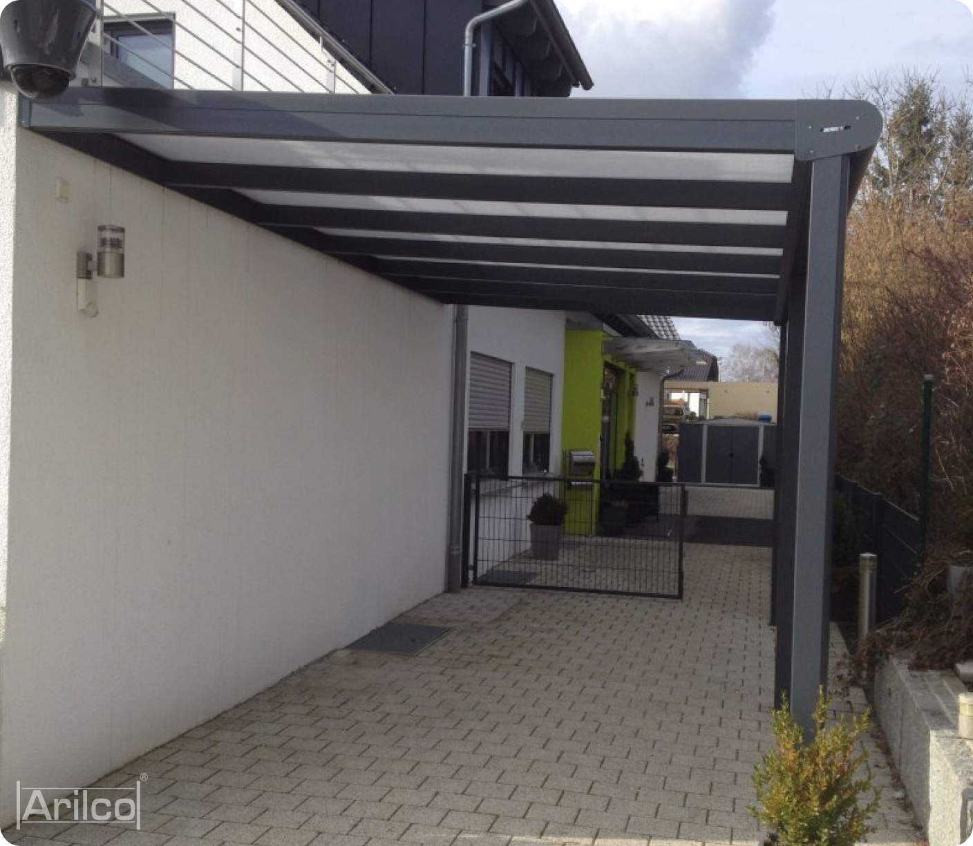 Terrassenüberdachung Arilco, Aluminium Anthrazit, Polycarbonat 16 mm – Bild 9