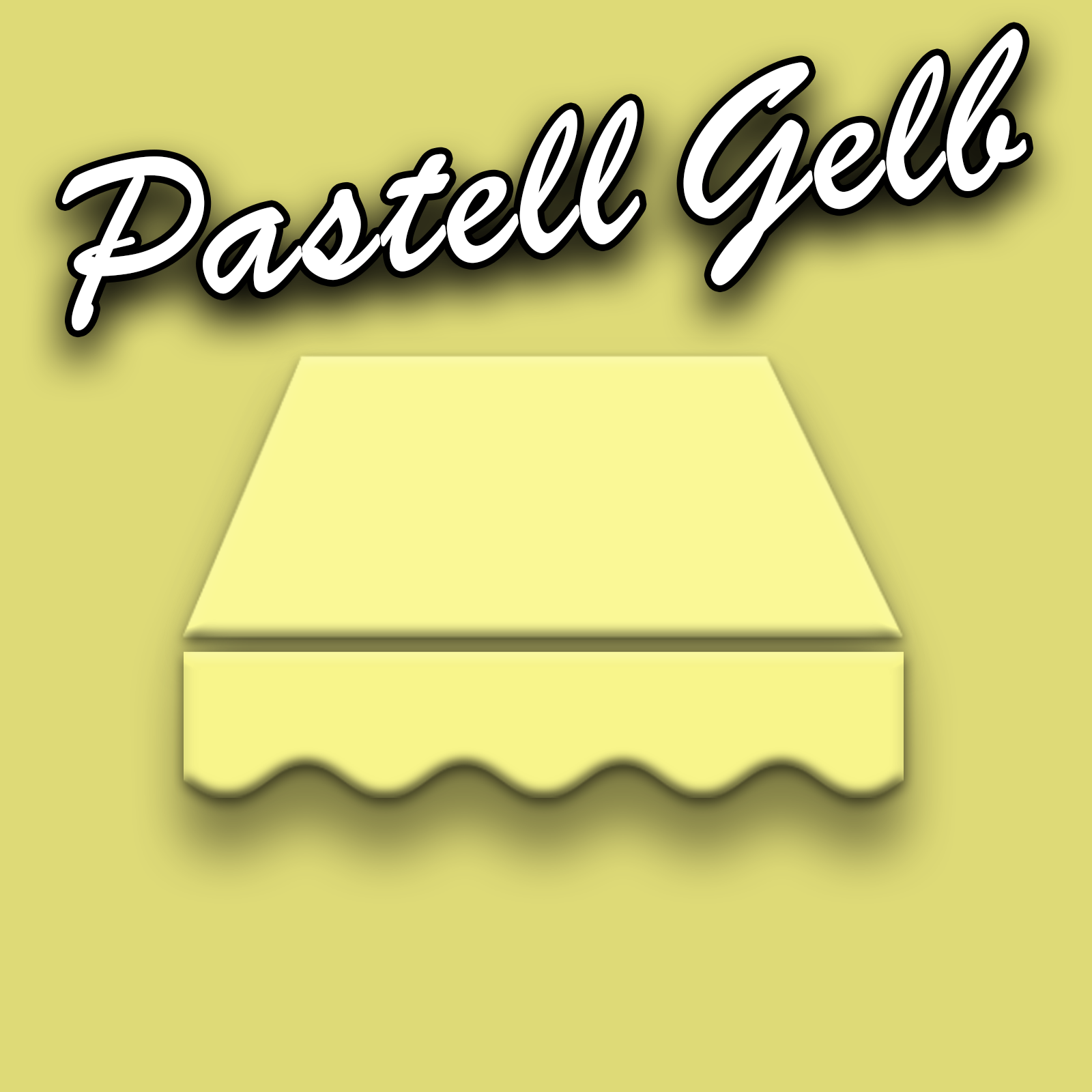 Markisentuch Arilco, Acryl 320 g/m², UV-Schutz 50+ – Pastell Gelb