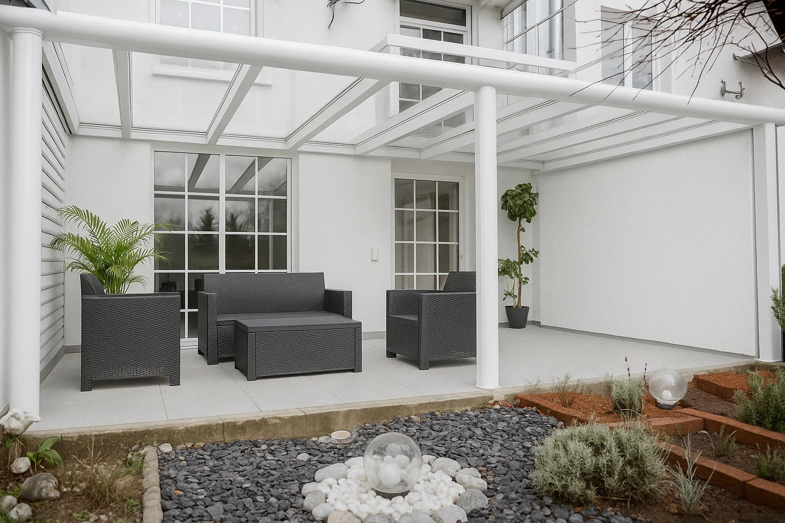 Terrassenüberdachung VSG, Aluminium, 12mm Glas, modular – Bild 2