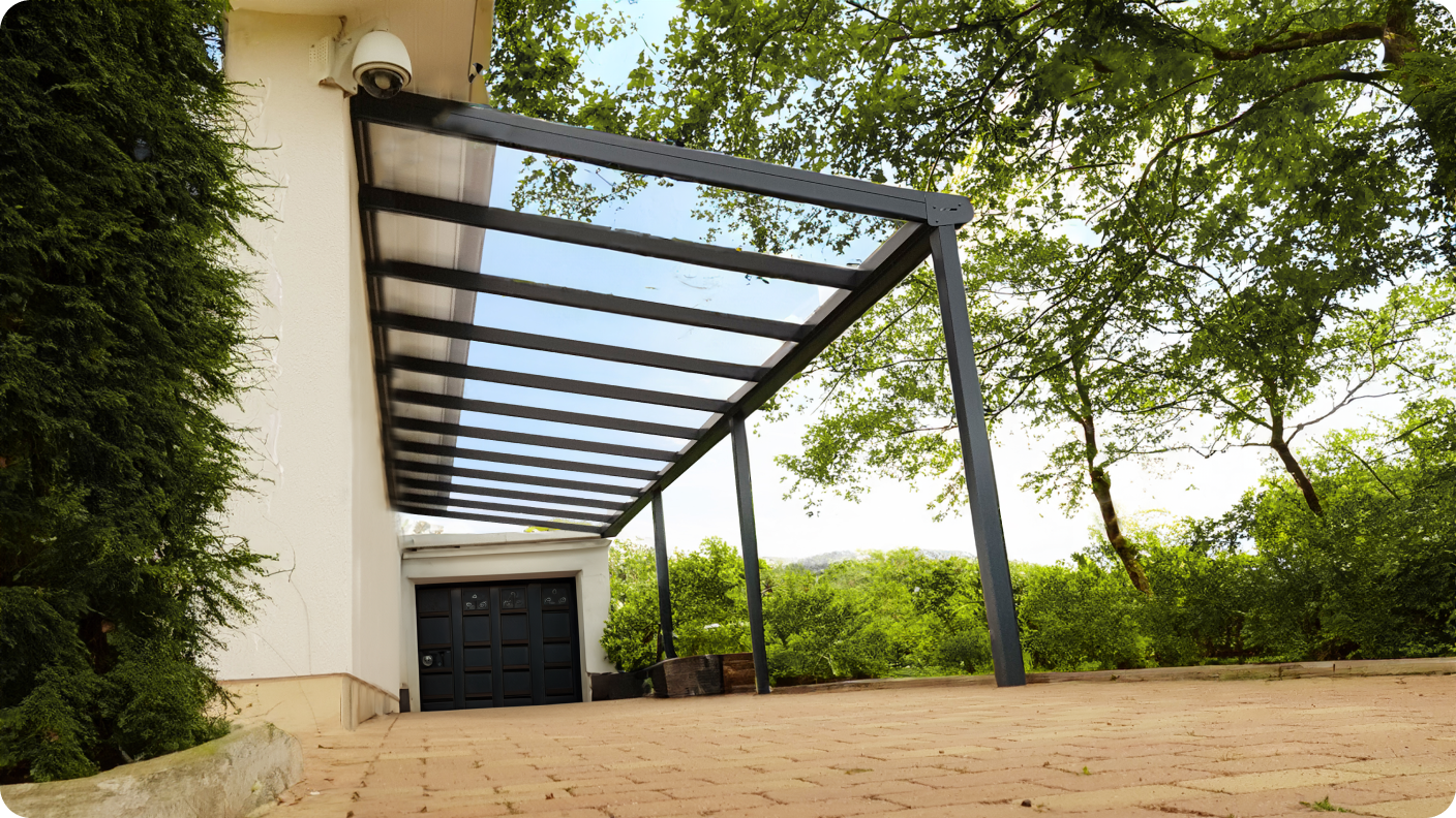 Terrassenüberdachung Arilco, Aluminium Anthrazit, Polycarbonat 16 mm – Bild 7