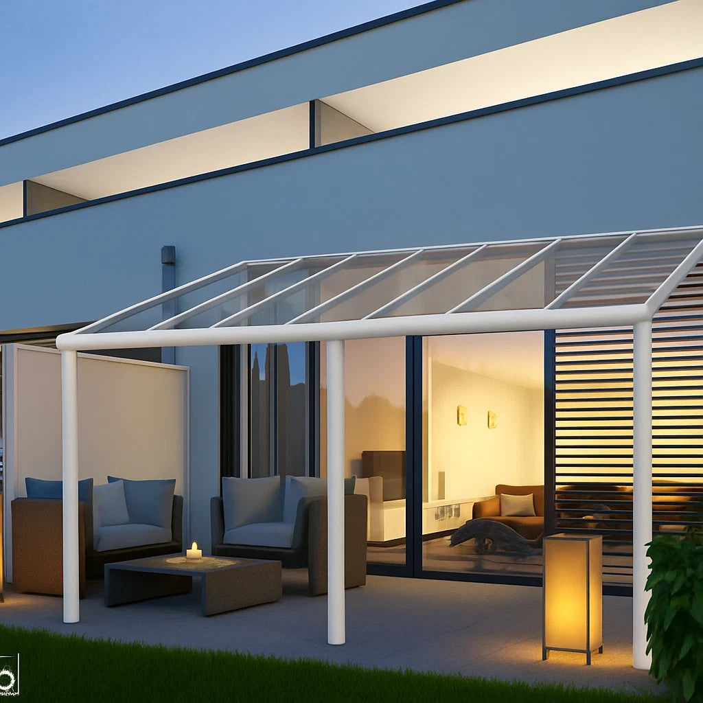 Terrassenüberdachung VSG, Aluminium, 12mm Glas, modular – Bild 3