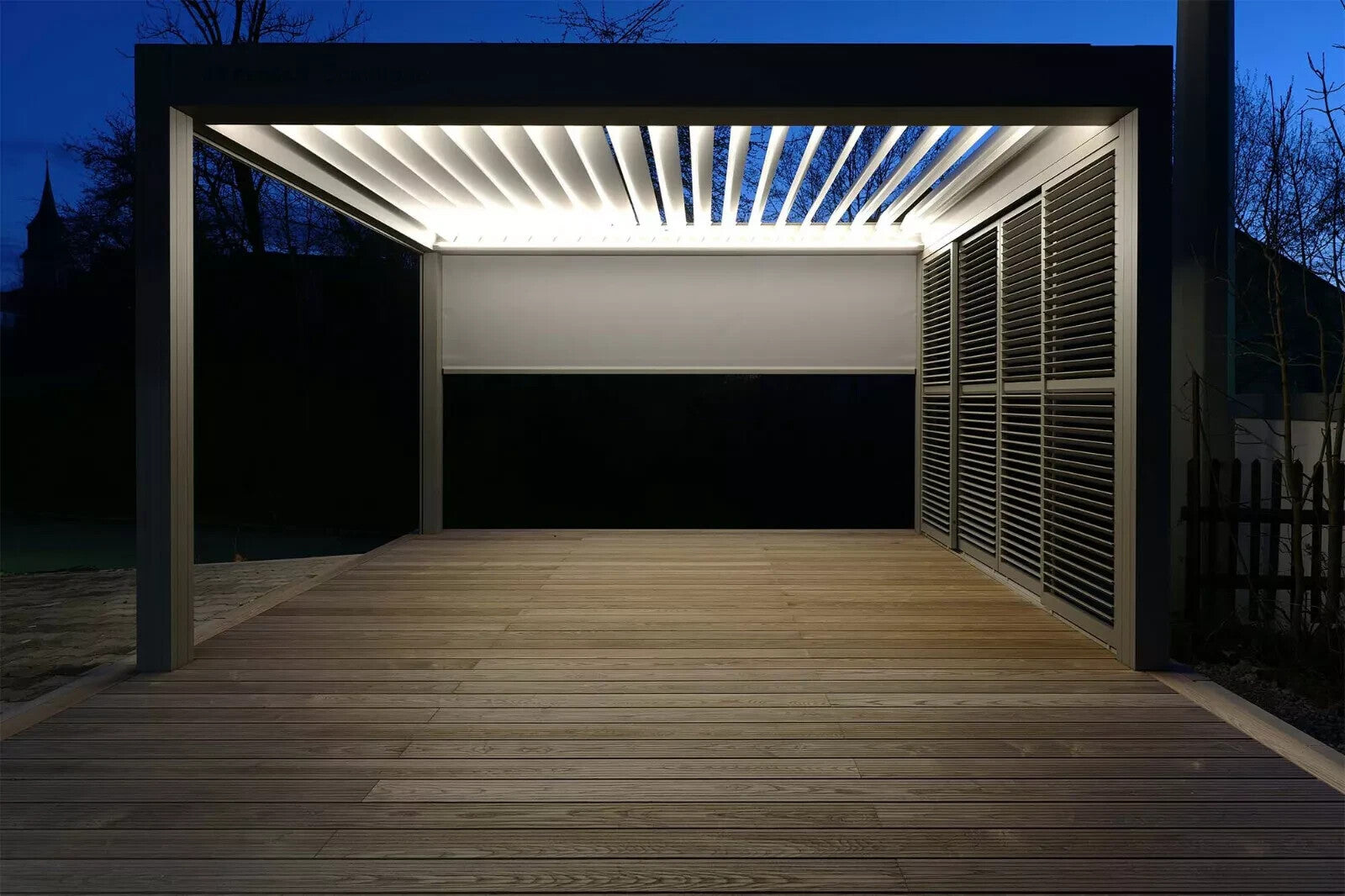Lamellendach VITRO PERGOLA, 3×3 m, elektrisch, Funk, Aluminium – Bild 3