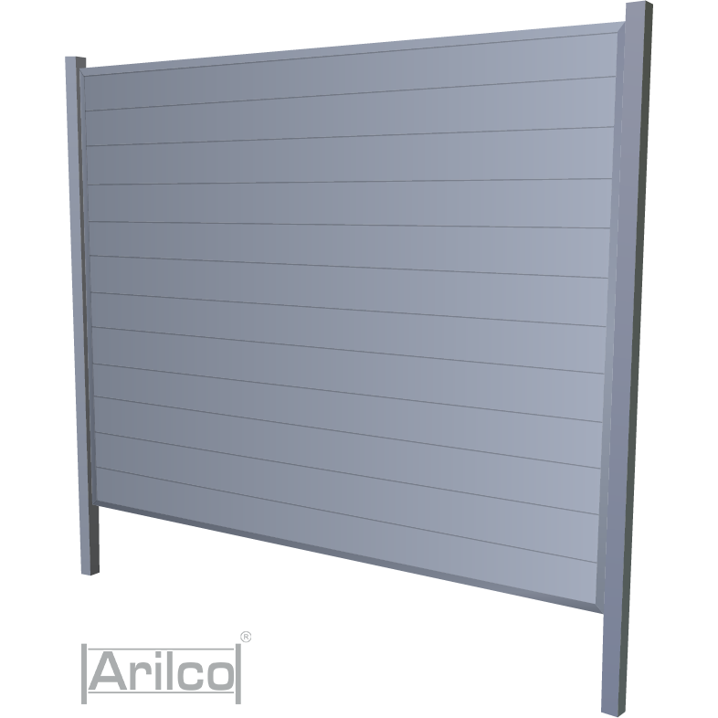 Aluminium Sichtschutzzaun Arilco, Lamellendesign, pulverbeschichtet – Bild 2