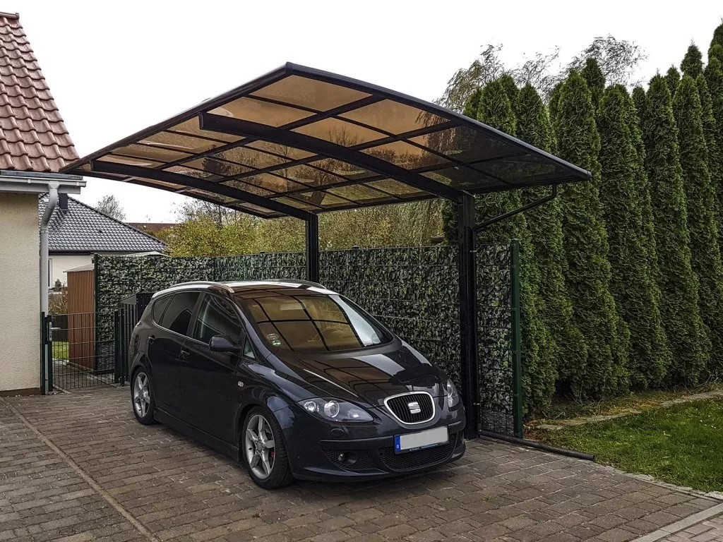 Carport Arilco, Aluminium, Bogendach, freistehend – Bild 3